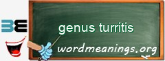 WordMeaning blackboard for genus turritis
